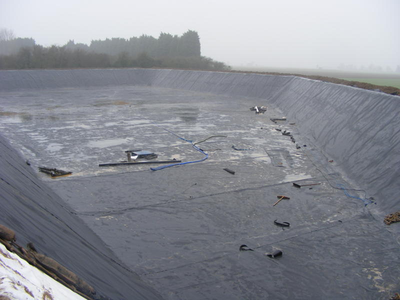 Example of a Membrane lined Reservoir after desilting