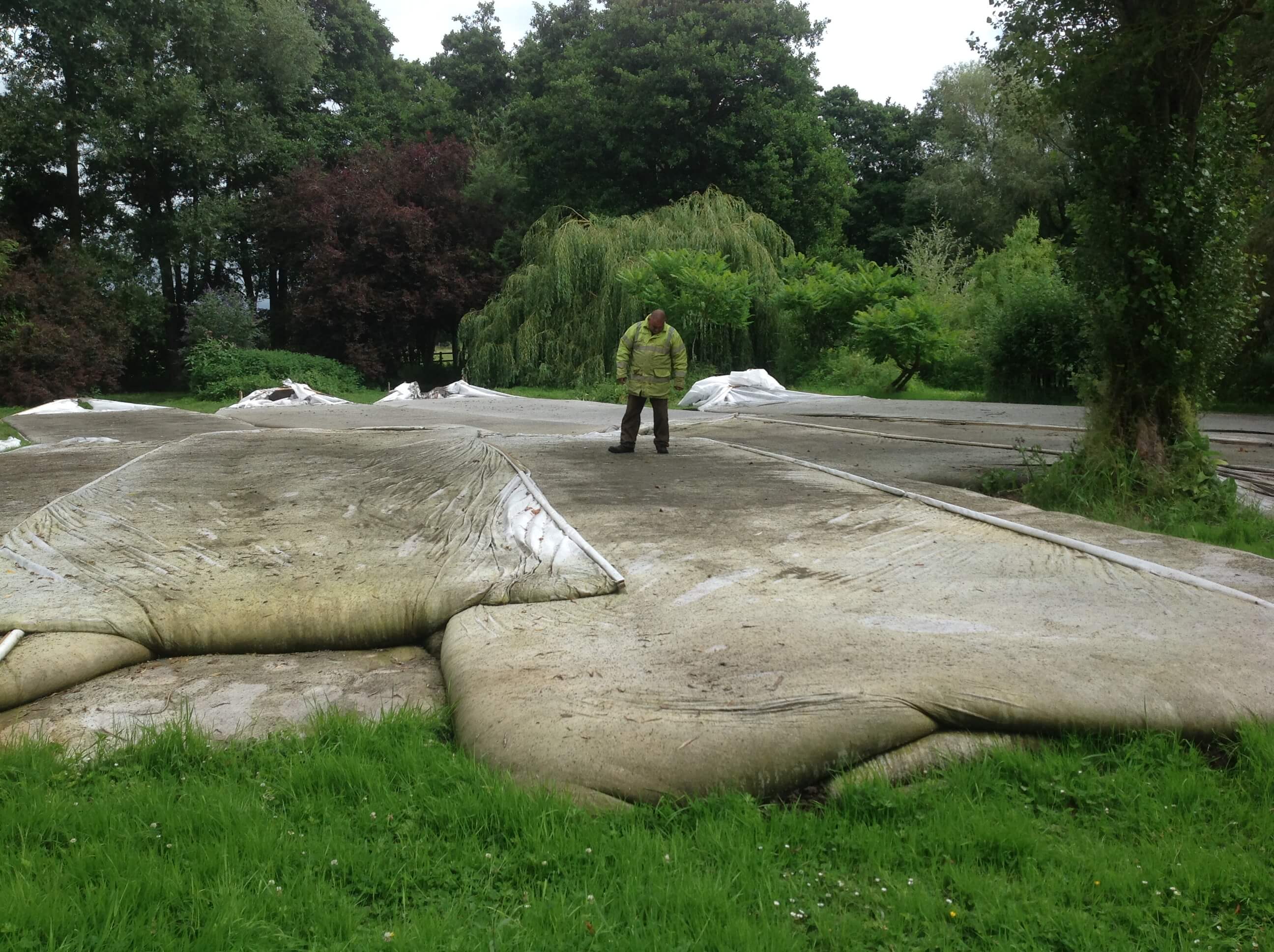 silt removal using silt bags